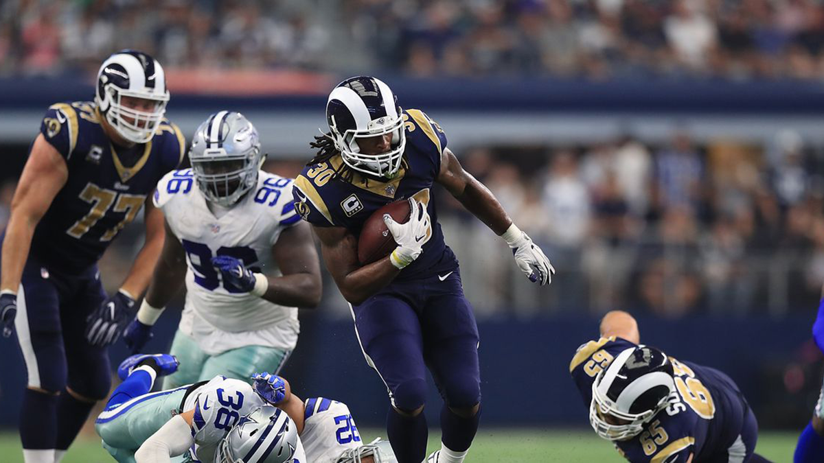 Running back Todd Gurley exploded for 39.1 points for the Blitz.