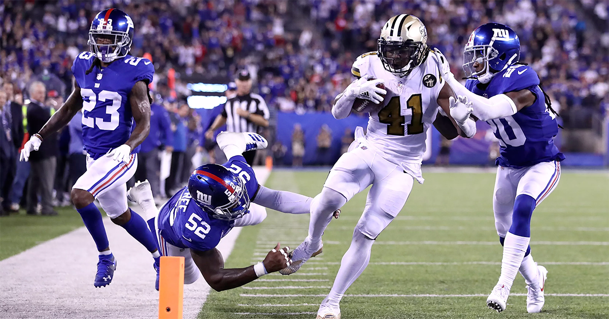 RB Alvin Kamara continued on his tear, scoring 44.90 points in San Juan's victory.