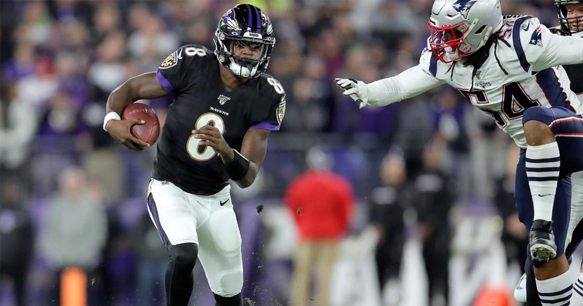 QB Lamar Jackson scored 33.98 in Russia's big victory.