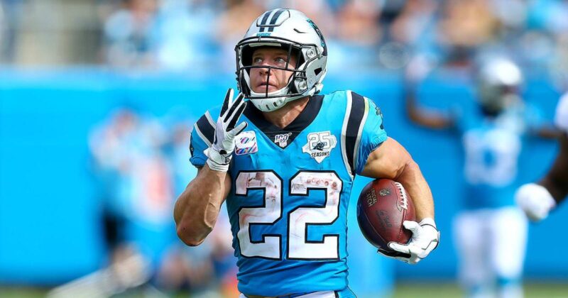 RB Christian McCaffrey was the No. 1 selection in the hypothetical MFFL start-up mock draft.