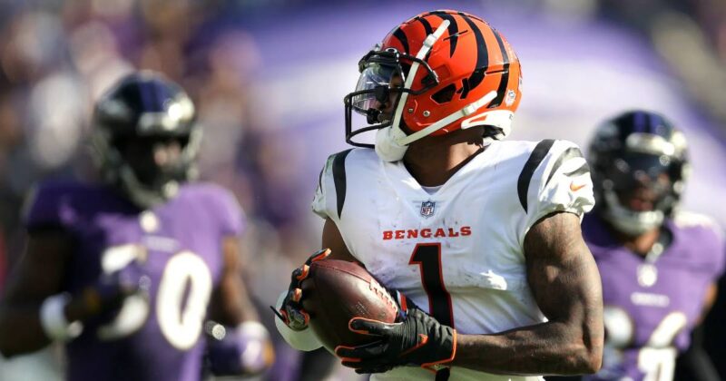 WR Ja'Marr Chase broke out for 40.1 points in the upset victory.
